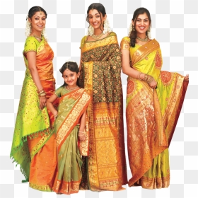 Saree Models Png, Transparent Png - silk saree png