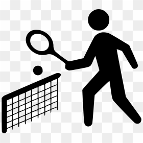 Free Download Badminton Court Icon Clipart Computer - Play Tennis Stick Figure, HD Png Download - badminton icon png