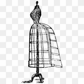 Cage Sketch - Black And White Vintage Dress Sketch, HD Png Download - nick cage png