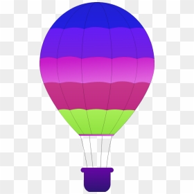 Horizontal Striped Hot Air Balloons - Hot Air Balloon Clip Art, HD Png Download - air balloons png
