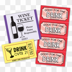 Drink Tickets - Poster, HD Png Download - admit one png