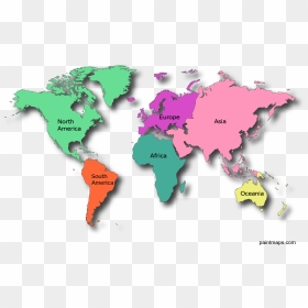 World Continents Political Vector Map (png,svg,eps,pdf,adobe - Third World Countries, Transparent Png - asia map png