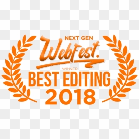 Win Webfest Laurels Best Editing 2018 Trans , Png Download - Film Festival Laurels, Transparent Png - best png for editing
