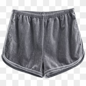 28% Off] 2019 Sporty Velvet Shorts In Gray - Velvet Shorts, HD Png Download - shorts png