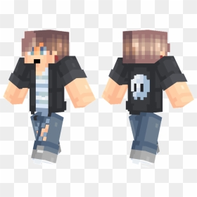 Minecraft Cool Jacket Skin, HD Png Download - skull kid png