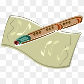 Vector Illustration Of Wooden Flute Musical Instrument, HD Png Download - flute vector png