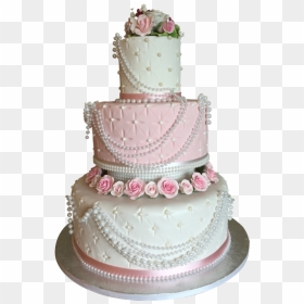 Custom Wedding Cakes - Wedding Cake Design Png, Transparent Png - pink birthday cake png