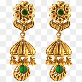 Indian Earring Png, Transparent Png - gold jewellery images png