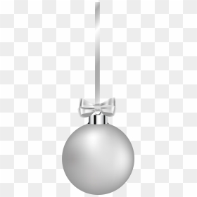 White Hanging Christmas Ball Png Clipart Image - Hanging Christmas Ball Png Clipart, Transparent Png - hanging bells png