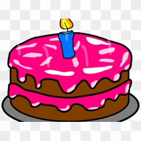 Birthday Cake Clipart Vintage - Birthday Cake Clipart, HD Png Download - pink birthday cake png