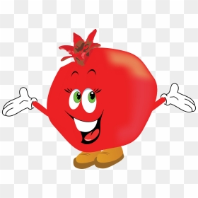 Pomegranate Clipart Pomegranate Seed - Fruit And Vegetables Cartoon Cherry, HD Png Download - pomegranate seeds png