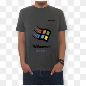 Camiseta Windows 98 Aesthetic T-shirt De Henry Rezendena - Flag, HD Png Download - windows 98 png