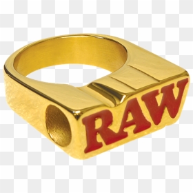 Raw K Gold Plated - Raw Gold Smoker Ring, HD Png Download - ring png image