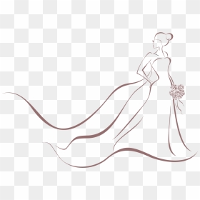 Wedding Invitation Bride Dress Clip Art - Illustration, HD Png Download - wedding clip art png