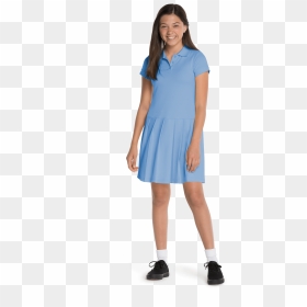 Short Sleeve Polo Dress - Short Sleeve Pique Dress, HD Png Download - ladies garments png