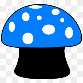 Blue Mushroom Png Icons - Clipart Mushroom House Png, Transparent Png - button mushroom png