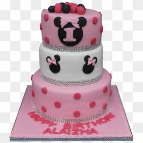 Minnie Mouse 3 Tier B181 - Cake Decorating, HD Png Download - pink birthday cake png