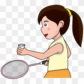 Hairstyle Badminton Clip Art - Clip Art, HD Png Download - badminton clipart png