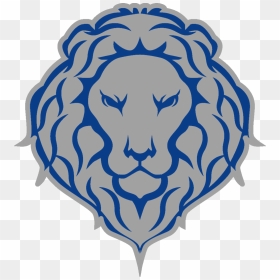 Gray And Blue Lion - Logo, HD Png Download - lion tattoo png