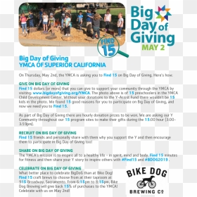 Big Day Of Giving Ymca Of Superior California On Thursday, - Flyer, HD Png Download - ymca png