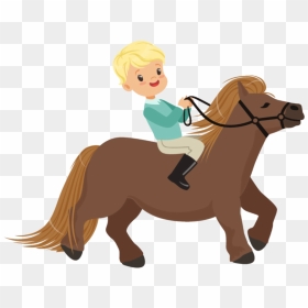 Ride A Horse Cartoon, HD Png Download - kids cartoons png