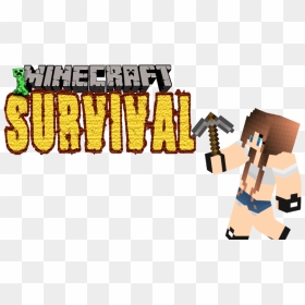 Thumb Image - Minecraft Let's Play Survival, HD Png Download - survival png