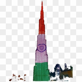 Burj Khalifa, Lights Up In Indian Tricolour - India Burj Khalifa Republic Day, HD Png Download - tri colour png