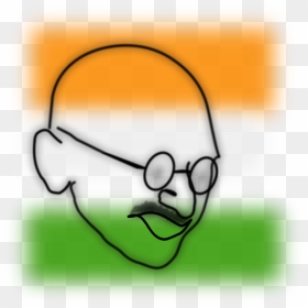 Gandhi Vector Image - Mahatma Gandhi Sketches Outline, HD Png Download - tiranga flag png