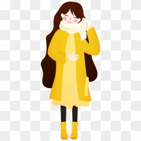 Hand Drawn Cartoon Cute Girl Decorative - Costume, HD Png Download - girl hand png