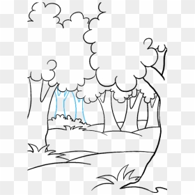 How To Draw A Cartoon Forest In A Few Easy Steps Easy - Easy Drawing Of A Forest, HD Png Download - chota bheem character png