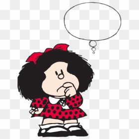 Mafalda Thinking Hard - Mafalda, HD Png Download - thinking image png