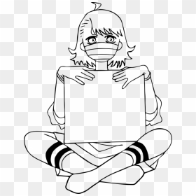 Line Art, HD Png Download - girl hand png