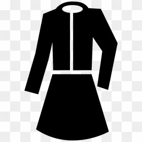 Dress With Coat Black Set For Women - Women's Dress Icon, HD Png Download - women dress png
