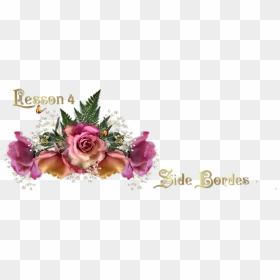 Header - Garden Roses, HD Png Download - side border designs flowers png