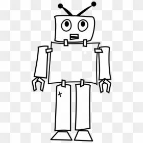 Clip Art Black And White Robot, HD Png Download - robot vector png