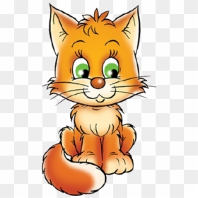 Cute Cartoon Cat Clipart, HD Png Download - kitten clipart png