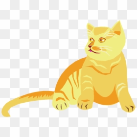 Cat Yawns, HD Png Download - kitten clipart png