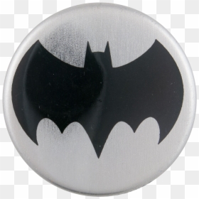 Batman Logo Png Circle, Transparent Png - silver button png