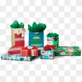Christmas Transparent Wrapping Paper, HD Png Download - christmas box png
