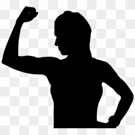 Double Biceps Silhouette, HD Png Download - flex emoji png