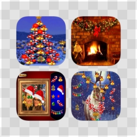 Christmas Fireplace, HD Png Download - christmas fireplace png