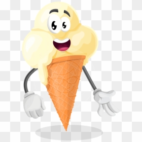 Ice Cream Cartoon Characters, HD Png Download - ice cream vector png