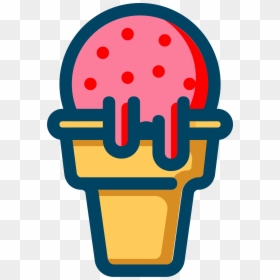 Flat Ice Cream Vector Png, Transparent Png - ice cream vector png