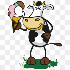 Cows And Ice Cream, HD Png Download - ice cream cone clipart png