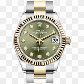 Rolex Datejust Oyster 31, HD Png Download - green diamond png