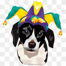 Mardi Gras Dog Clipart, HD Png Download - mardi gras beads border png