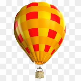Hot Air Balloon On White Background, HD Png Download - hot air balloon png transparent background