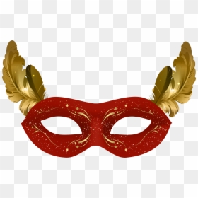 Masquerade Red Mask Png, Transparent Png - mardi gras beads border png