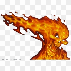 Flaming Skull Png Transparent, Png Download - flaming skull png
