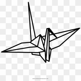 Origami Crane Coloring Page, HD Png Download - origami crane png